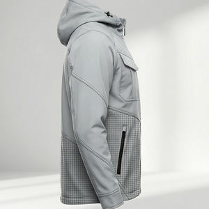 Veste imperméable à capuche pour homme de haute qualité, logo personnalisé, fournisseur Europe USA, coupe-vent - Product Image 4