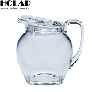[Holar] Pichet à eau en acrylique de grande capacité (84 oz) de fabrication taïwanaise, clarté similaire au verre, avec couvercle, pour restaurants, mariages, traiteurs - Product Image 1