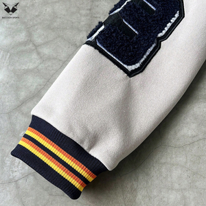 Chaquetas Varsity de Béisbol para Hombre, Diseño Novedoso, Bordadas, con Parches, Cierre Frontal, Color en Contraste, Manga Larga, Precio al por Mayor - Product Image 5