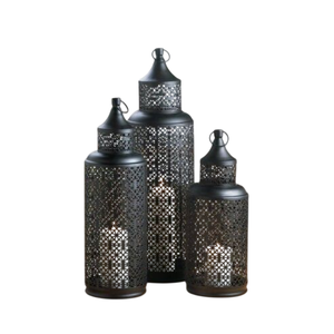 Factory Sale Classic Style Glass Iron <b>Lantern</b> <b>Black</b> Iron Hanging <b>Lantern</b> For Home Decoration Candle Holders For Home Decoration - Product Image 6