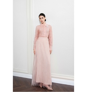 Blouse Écologique Femme à Rayures Serpentines en Tissu Cupro – Vente en Gros, Manches Longues, Soyeuse et Respirante - Product Image 1