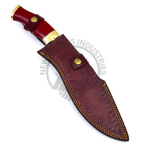 Nueva Edición Cuchillo Bowie de Acero de Damasco Personalizable de 15 Pulgadas, Cuchillo de Caza para Exteriores con Mango de Resina Roja, el Mejor Cuchillo de Hoja Fija para Coleccionistas - Product Image 6