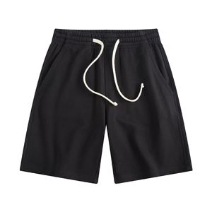 Shorts pour hommes 100% coton peigné, coupe ample 5 pouces, style vintage, respirant, été - Product Image 1