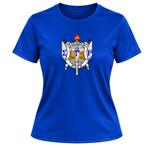 Camiseta Deportiva de Manga Corta para Mujer, Cuello Redondo, SGRHO, Sigma Gamma Rho, Hermandad Griega, Venta al Por Mayor - Product Image 1