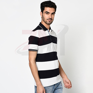 Polo personalizado para hombre, 100% algodón tejido, corte regular, manga corta, logotipo impreso por transferencia térmica, estilo hip hop. - Product Image 5