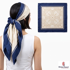 Pañuelo Cuadrado de Moda, Tela Ligera, Impresión Digital Personalizada, Calidad Premium, Accesorios Elegantes, Suministro al por Mayor, OEM, ODM - Product Image 3