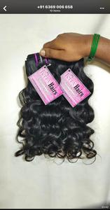 Extensiones de Cabello Humano Natural Remy de Templo Indio Virgen sin Procesar del Sur de la India, 100% Puro, 100 Gramos, Doble Trama a Máquina - Product Image 5