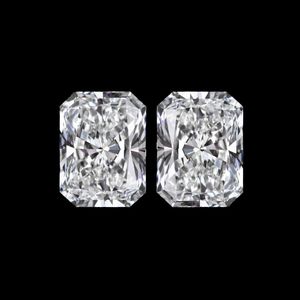 Paire de diamants de laboratoire taille Radiant, couleur EF, clarté VS1, 5.00 CTW, certifiés IGI, excellente taille, prix de gros - Product Image 2