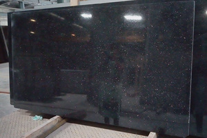 Dalle de granit noir moderne polie, plan de travail en pierre naturelle, panneau de granit Galaxy 30 mm pour cuisine et hôtel - Product Image 3