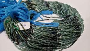 Perles rondes facettées en Grandidierite naturelle, couleur ombrée, 2,5 mm, vendues par brin de 13 pouces de long - Product Image 3