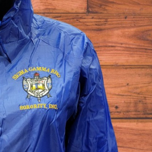 Sigma Gamma Rho Hooded <b>Windbreaker</b> Jacket <b>Women</b> Lightweight Full Zip Windproof Sorority Outerwear Casual Outdoor Sportswear - Product Image 3
