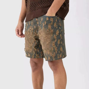 Pantalones Cortos de Mezclilla Casuales para Hombre, 100% Algodón, Color Sólido, Transpirables, de Secado Rápido, Personalizables, Última Moda en Oferta - Product Image 1