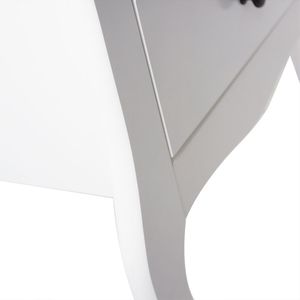 European Style <b>White</b> YJ Three Pumps <b>Bedside</b> Table Elegant Nightstands - Product Image 5