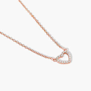 Collar con Colgante de Corazón, Plata 925, Bañado en Rodio, Moissanita, Circonita Cúbica, Engaste Pavé, para Mujer, Uso Diario Romántico - Product Image 3