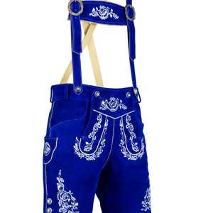 Lederhosen bleus classiques pour hommes, tailles européennes 46 à 60 - Product Image 1