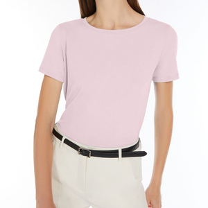 Nueva Camiseta Oversize de Algodón con Cuello Redondo para Mujer, Manga Corta, a la Moda, con Logo Sólido, Ropa de Primavera, Estilo Sencillo e Informal - Product Image 6