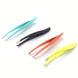 BAFA SURGICAL INSTRUMENTS Kit de 4 Pinzas Profesionales de Acero Inoxidable de Colores con Punta Recta, Ligeras y Duraderas para Cejas - Product Image 2