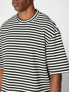 Camisetas de hombre personalizadas, estilo vintage, corte holgado, 220g, 240gsm, 280gsm, 320gsm, hombros caídos, elegantes, con rayas, 100% algodón, ajuste holgado. - Product Image 5