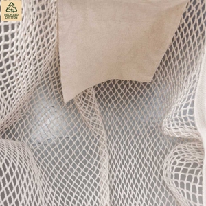 Sac de courses en filet de coton naturel 72x74cm, réutilisable, pour marché et produits frais, avec logo personnalisé, vente en gros, OEM, ODM, marque privée, en vrac, B2BPro - Product Image 3