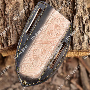 Funda de Cuero Premium Estilo Pancake para Cuchillo, Cosida a Mano en Piel de Vacuno, Porta Cuchillo Plegable Horizontal para Cinturón, Táctica, Venta al Por Mayor - Product Image 6