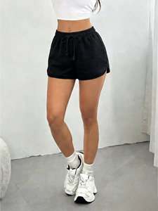 Shorts de survêtement taille haute pour femmes, doux et décontractés, parfaits pour la maison, l'été, le quotidien, les voyages et les exercices légers. - Product Image 6