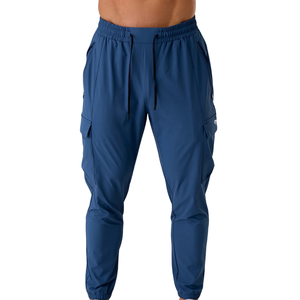 Pantalones Cargo Titan Blue Tech para Hombre, Ligeros, Deportivos, Ajustados, con Múltiples Bolsillos, Logotipo Personalizado OEM, Suministro al por Mayor - Product Image 1