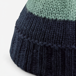 Bonnet d'hiver tricoté à pompons rayés et brodés, avec revers côtelé, en acrylique doux, unisexe, décontracté, pour activités de plein air, cyclisme, ski - Product Image 6