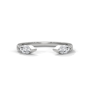Anillo de Diamantes de Plata de Joyería Fina para Mujer, Elaborado con Piedras Creadas en Laboratorio, Banda Minimalista de Lujo para Uso Diario y Regalos - Product Image 1