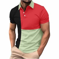 Polos de color sólido rojo, verde, negro, manga corta, informales, para deportes al aire libre, golf, camisetas.