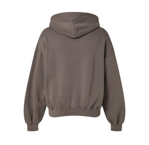 Men's Solid Fleece Polyester/Cotton Embroidered Boxy Fit Casual Hoodie Blue Yellow White Long Sleeve Winter Windproof Waterproof - Product Image 3