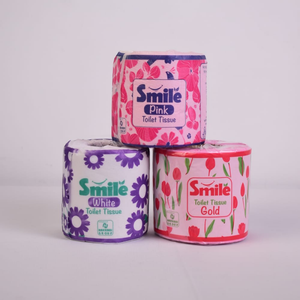 Rouleau de papier toilette doux imprimé floral pour la maison, l'hôtel et les fournitures hôtelières - Product Image 1