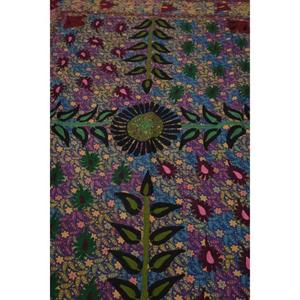 ผ้าห่มปักลายลาวีนาส โบโฮ คันธา ซูซานี ทำมือ วินเทจ ผ้าฝ้ายลายดอกไม้ เป็นมิตรกับสิ่งแวดล้อม ซักได้ ใช้ได้ทุกฤดู สำหรับตกแต่งบ้านและเตียง - Product Image 3