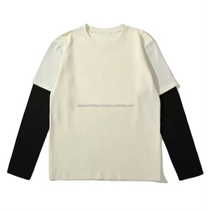 Wholesale Heavyweight Graphic Boxy <b>Waffle</b> Hip Hop Screen Printing for Men Double Layer Oversized Long Sleeve T-<b>shirt</b> Men's <b>Shirt</b> - Product Image 1