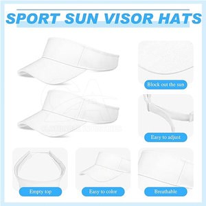 หมวกกันแดดโพลีเอสเตอร์น้ำหนักเบาคุณภาพพรีเมียมสำหรับกิจกรรมกลางแจ้งในฤดูร้อน หมวกกีฬาแบบปรับได้ - Product Image 3