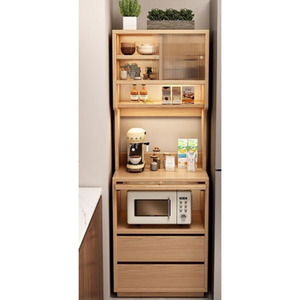Buffet de rangement en noyer pour salon, salle à manger, armoire de cuisine avec porte - Product Image 4