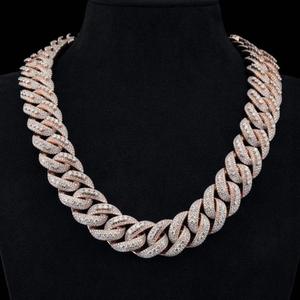 SRADAM HOUSE Collier Chaîne Tennis Designer en Argent Sterling 925 avec Moissanite Taille Ronde Brillante Style Hiphop, Bijou Cadeau pour Fête - Product Image 1