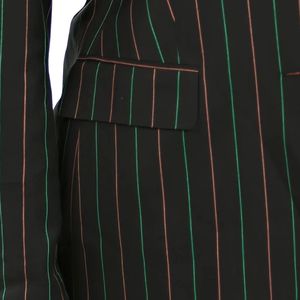 Blazer Negro a Rayas AKA para Mujer, Chaqueta Entallada con Escudo Bordado, Ropa Exterior Formal para Hermandades Profesionales - Product Image 3