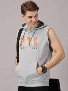 Personalized Men's <b>Sleeveless</b> <b>Hoodie</b> 100% Polyester Sublimation Printed Pullover Casual Style Hooded Tank Top OEM Apparel Wear - Product Image 5