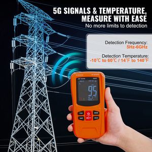 Misuratore EMF Portatile Ricaricabile 3 in 1 con Display LCD Digitale, Rilevatore RF/MF/EF 5Hz-6GHz, Tester di Radiazioni Elettromagnetiche - Product Image 2