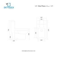 Offre Spéciale – WC Monobloc Moderne en Céramique Contemporaine avec Abattant à Fermeture Douce pour Maison et Hôtel