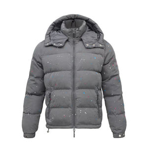 Designer Brand Winter <b>Men's</b> Soft Shell Puffer <b>Jacket</b> with Turtleneck Collar Breathable Outdoor Cotton Lined - Product Image 1