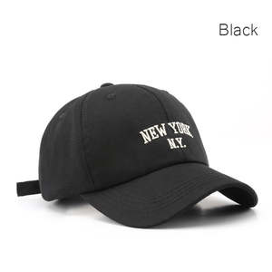 Customizable Cotton Baseball Cap With Embroidered New York NY Letters Curved Brim Adjustable Strap Buckle <b>Dad</b> <b>Hat</b> Unisex - Product Image 2