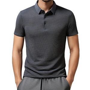 Camiseta Polo de Algodón Premium para Hombre, Manga Corta, Transpirable, Informal, para Golf, con Logotipo Personalizado Bordado, Color Liso, para Verano - Product Image 6