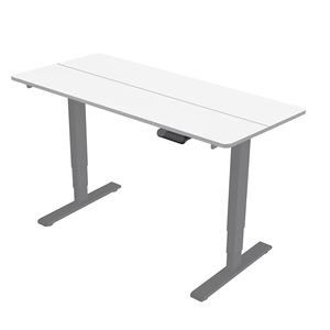 Scrivania Elettrica Regolabile a Doppio Motore con Gambe a 3 Livelli e Piano in Due Pezzi, Postazione di Lavoro per Casa e Ufficio, Opzione Sit-Stand - Product Image 2