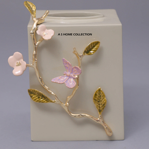 Atractiva Caja de Pañuelos de Diseño Cuadrada Hecha a Mano, Elegante Caja de Pañuelos al por Mayor en Color Dorado - Product Image 6