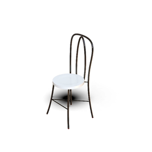 Modern <b>Iron</b> Side Chair with Elegant Curved Design for Indoor & Outdoor Use - Product Image 4