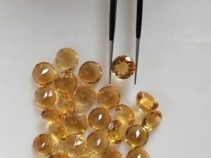 Citrino Dorado Natural de 7MM, Corte Brillante Redondo, Gema Suelta de la Mejor Calidad para la Fabricación de Joyas - Product Image 4