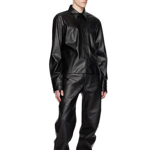 Men's Leather <b>Shirt</b> Men's Sheep Leather <b>Shirt</b> Genuine Sheep Leather <b>Shirt</b> Custom Leather - Product Image 5