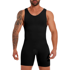 Compression Jumpsuit Unisex High Elastic Antibacterial Breathable Quick Dry Seamless Full <b>Body</b> Sports Romper Spandex/Nylon - Product Image 1