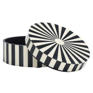 Luxury Resin Design Top Notch Premium Quality <b>Blue</b> and White Color Wooden <b>Storage</b> Jewelry <b>Box</b> Unique Stripes Pattern <b>box</b> - Product Image 1
